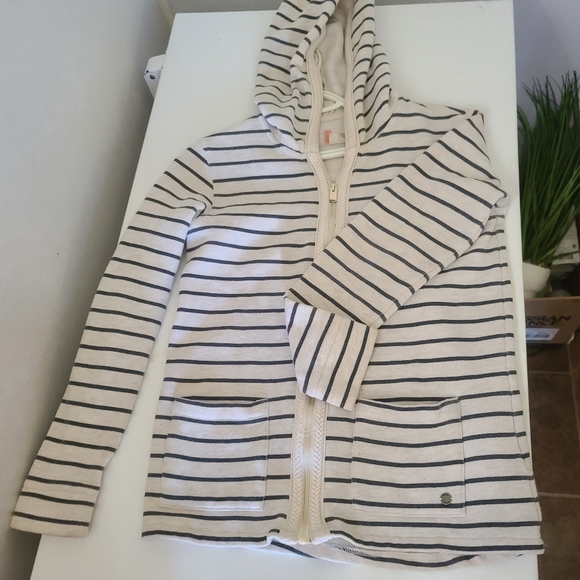 Roxy Girl Stripped Zip Hoody - Picture 2 of 6